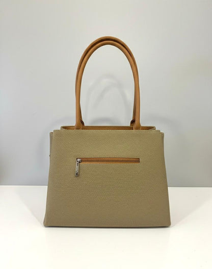 Desert Taupe Jute Shoulder Handbag with Pouch